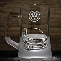 Пивний келих з гравіюванням автомобіля Volkswagen Transporter T5  - подарунок для автомобіліста