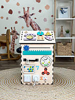 Бізібудинок дерев'яний 55х30х30 см натуральний, фото 2