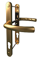 Нажимной подпружиненый гарнитур ручки дверные ASTEX Antey с винтами DHS 92/26/16 цвет золото F3