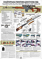 Плакат ВСУ1-ВП02нов "Огневая подготовка. Винтовка СВД" для Вооруженных Сил Украины