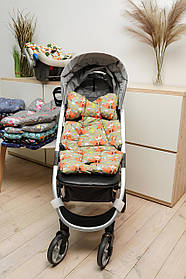 Матрасик у коляску / Ортопедичний вкладиш для автокрісла / Вкладиш у стілець для годування Lari Помаранчевий