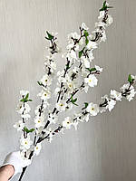 Штучна сакура. Гілка декоративної сакури (біла, 120 см), фото 7