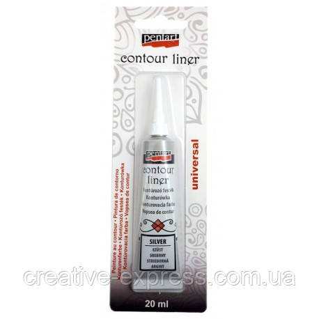 Контур універсальний, Срібло, 20 мл, Pentart
