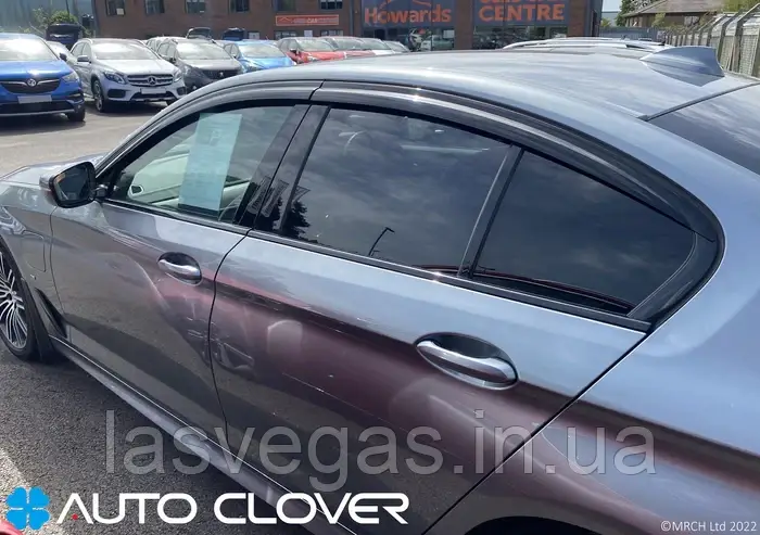 Дефлектори вікон (вітровики) BMW 5 Series Saloon G30 2017- (Autoclover/Південна Корея), фото 1