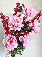 Штучні півонії. Гілка декоративної півонії (рожва , 120 см), фото 6