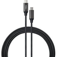 Дата кабель USB-C to USB-C 1.0m 100W E-Mark Chip Nylon Vinga (VCPCTC100BK) p