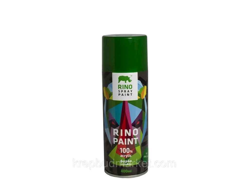 Фарба аерозольна акрилова (в балончику) 400мл свіжа зелень 13 ТМ RINO BP, фото 1