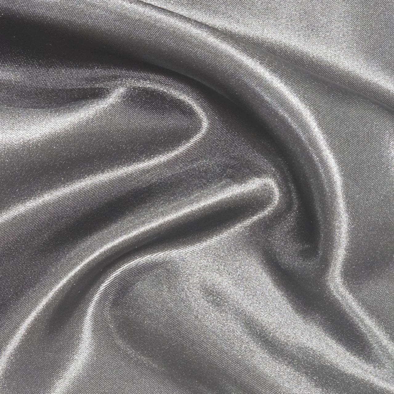 Тканина атлас звичайний (Темно-сірий), фото 1