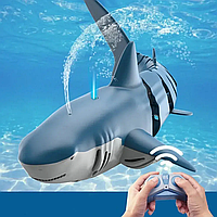 Акула на радиоуправлении 2.4G, интерактивная детская игрушка на аккумуляторе с пультом управления