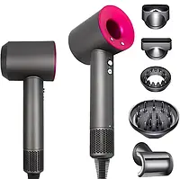 Професійний фен Super Hair Dryer 5в1 PRO з турбо режимом та іонізацією з 5 насадками для укладання волосся