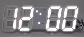 Електронний годинник із будильником і термометром VST-1089, 6801, Біла підсвітка