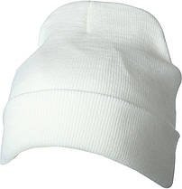 В'язана шапка з закотом Thinsulate колір білий MB7551