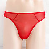 Прозорі стрінги червоні чоловічі, фото 2