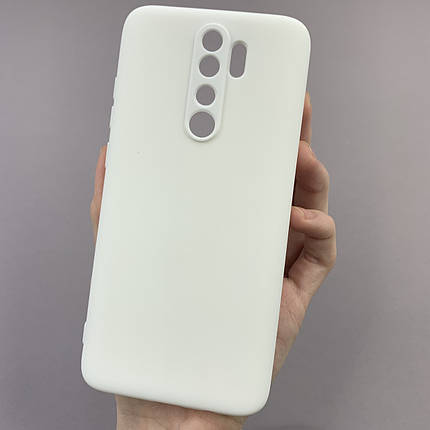 Чохол для Xiaomi Redmi Note 8 Pro силікон кейс з мікрофіброю чохол на сяомі редмі нот 8 про білий o3c, фото 1