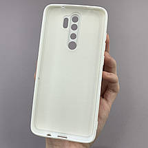 Чохол для Xiaomi Redmi Note 8 Pro силікон кейс з мікрофіброю чохол на сяомі редмі нот 8 про білий o3c, фото 3