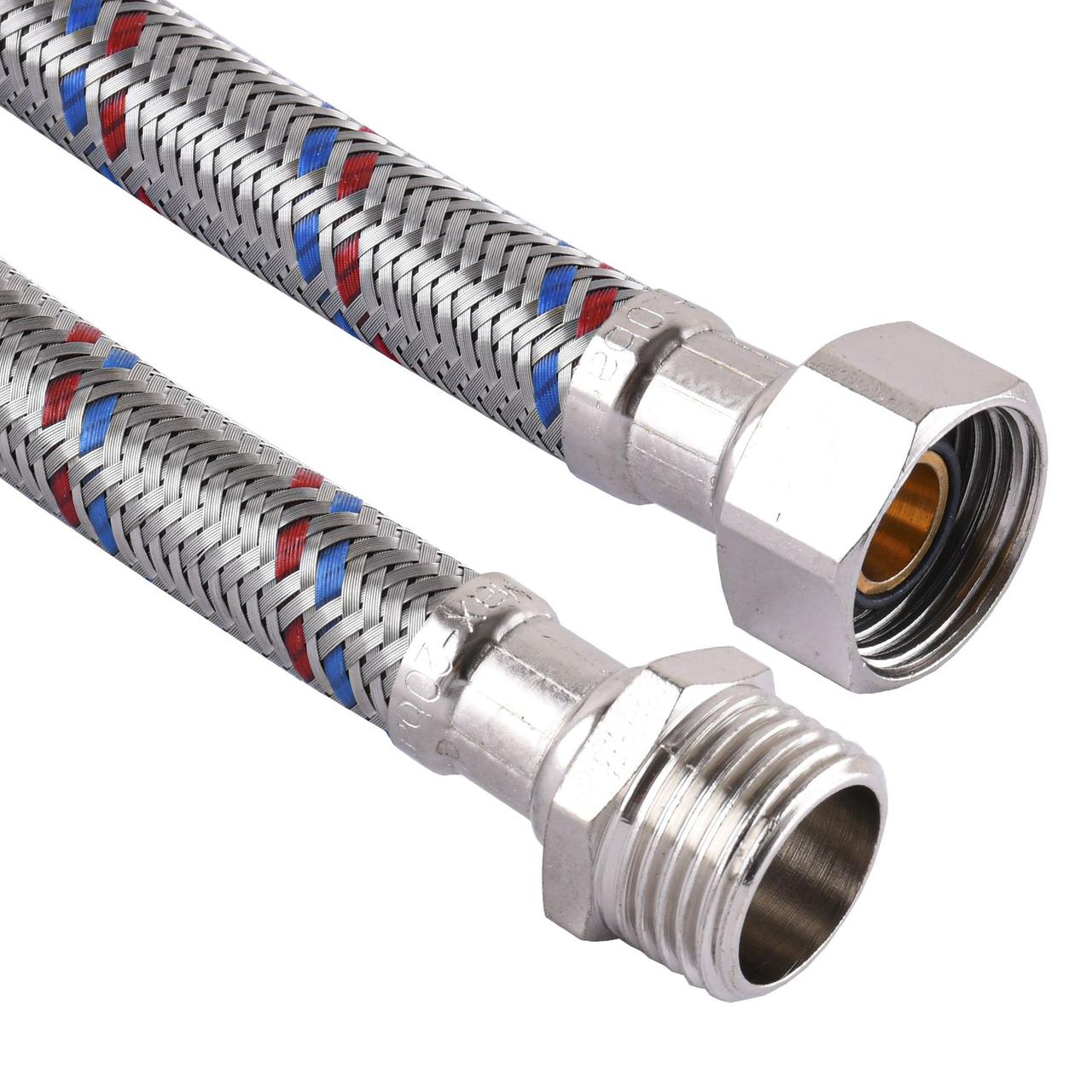 Шланг нержавеющая сталь SOLOMON 1/2″х1/2″ НВ 0,6м HS31, фото 1