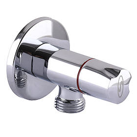 Кран напівобертовий кутовий SOLOMON 1/2"х1/2| 9081