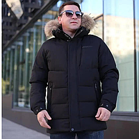 Мужская зимняя куртка аляска пуховик Black Vinyl C23-2301CM2, Черный, 46