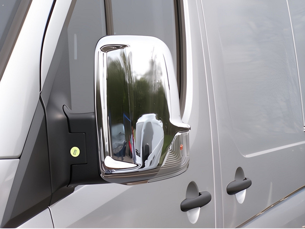 Накладки на дзеркала для Mercedes Sprinter W906 Нержавіюча сталь Carmos (2 шт), фото 1