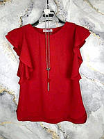 Женская кофточка-топ красного цвета 36-70 размер