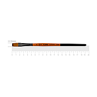 Кисть синтетика плоская Rosa Flame 1368F №6 короткая ручка