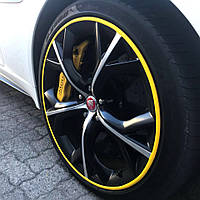 Флиппер резинка для защити дисков колес GLZ Motors R12, комплект 4 шт, желтый