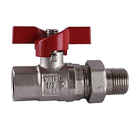 Кран кульовий прямий з американкою SELBA 1/2" КБ SL1509