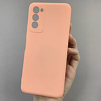Чехол для Tecno Camon 18 (CH6n) силикон кейс с микрофиброй на телефон техно камон 18 розовый o3c