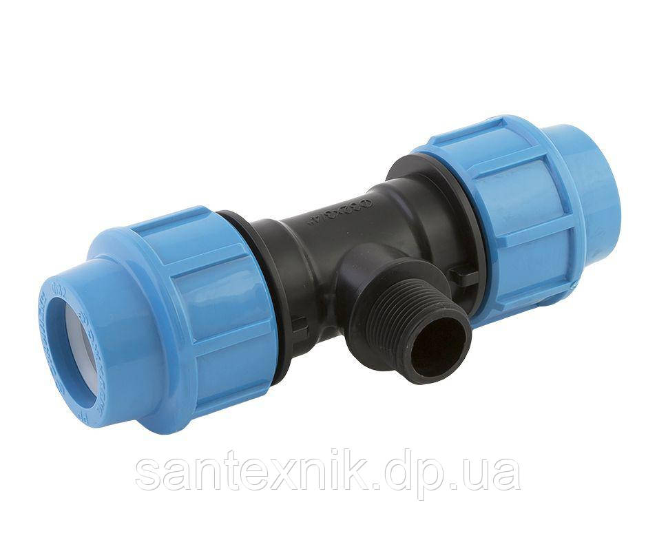 Трійник ПНД 25х1/2 різьба зовнішня STR
