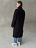 Демісезонне модне актуального жіноче кашемірове пальто оверсайз чорного кольору, фото 7