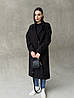 Демісезонне модне актуального жіноче кашемірове пальто оверсайз чорного кольору, фото 8
