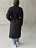 Демісезонне модне актуального жіноче кашемірове пальто оверсайз чорного кольору, фото 9