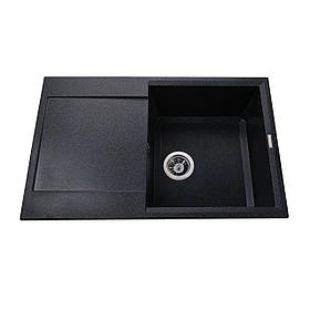 Гранітна мийка Globus Lux KOMO графіт 790х500 мм-А0001