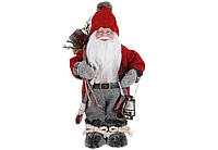 Новогодняя декоративная игрушка Санта, 30см, цвет - красный с серым NY14-728 ТОВАР ОТ ПРОИЗВОДИТЕЛЯ