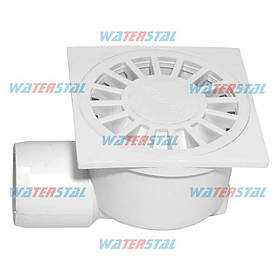 Трап 150*150 мм, бічний відвід Ø50, пластиковий | Waterstal| (YS 425)