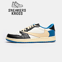 Жіночі кросівки Nike Air Jordan Retro 1 low x Fragment x Trawis Scott, Найк Эир Джордан 1