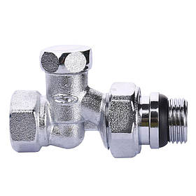 Кран радіаторний прямий SOLOMON 1/2" з гумовим ущільнювачем 161405 під ключ