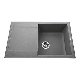 Гранітна мийка Globus Lux KOMO сірий камінь 790x500 мм-А0005