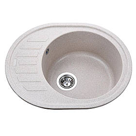 Гранітна мийка Globus Lux ARNO мигдаль 620х500 мм-А0008