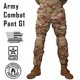 Вогнестійкі штани, Розмір: X-Large Long, US Army Сombat Pant G1, Колір: MultiCam (FR)