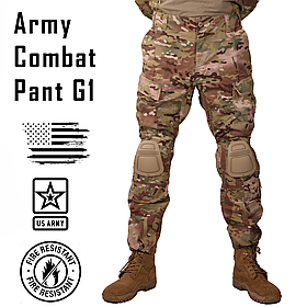Вогнестійкі штани, Розмір: Large Long, US Army Сombat Pant G1, Колір: MultiCam (FR)