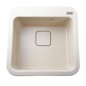 Гранітна мийка Globus Lux BARBORA слонова кістка 510х510 мм