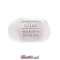 Пряжа Alize Nerino Royal ( Мерино роял ) 55 белый