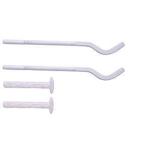 Комплект кронштейнів секційного радіатора штирковий білий з дюбелем Ø 8х230 мм (2 шт.)