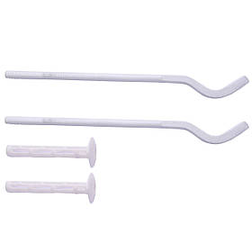 Комплект кронштейнів секційного радіатора штирковий білий з дюбелем Ø 8х250 мм (2 шт.)