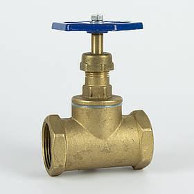 Кран ХВ вентильний прямий 1 1/4" ВВ латунний Б1127А.