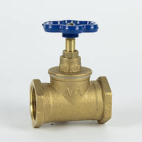 Кран ХВ вентильний прямий 1 1/2" ВВ латунний Б1126А.