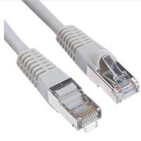 Патч-корд литий FTP, RJ45 2м, кат. 5Е, LSOH (сірий)