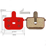 Колодки гальмівні велосипедні дискові DS015 29,5мм*34мм, фото 2