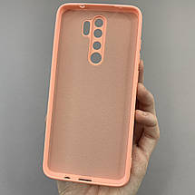 Чохол для Xiaomi Redmi Note 8 Pro силікон кейс з мікрофіброю чохол на сяомі редмі нот 8 про рожевий o3c, фото 3